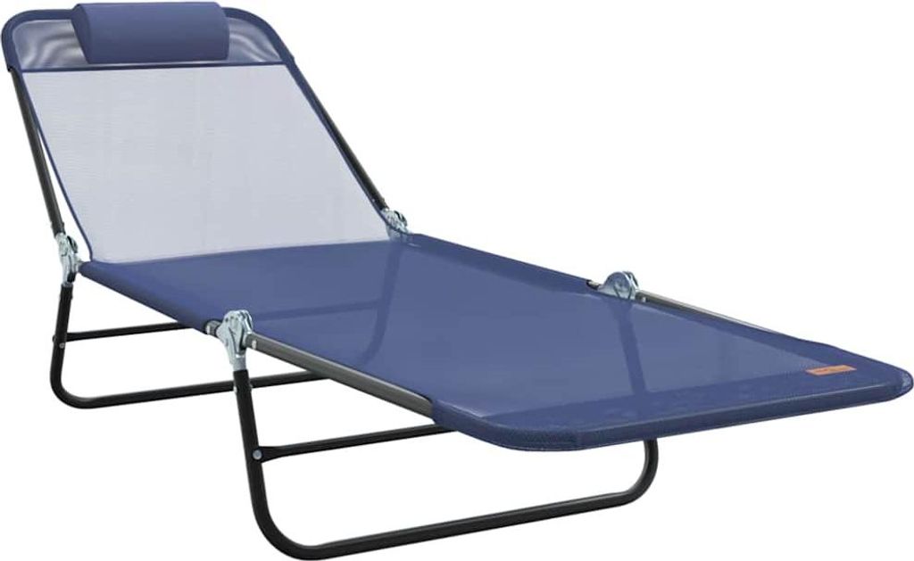 Klappbare Sonnenliege Marineblau 182 x 55 x 85,5 cm Textilene