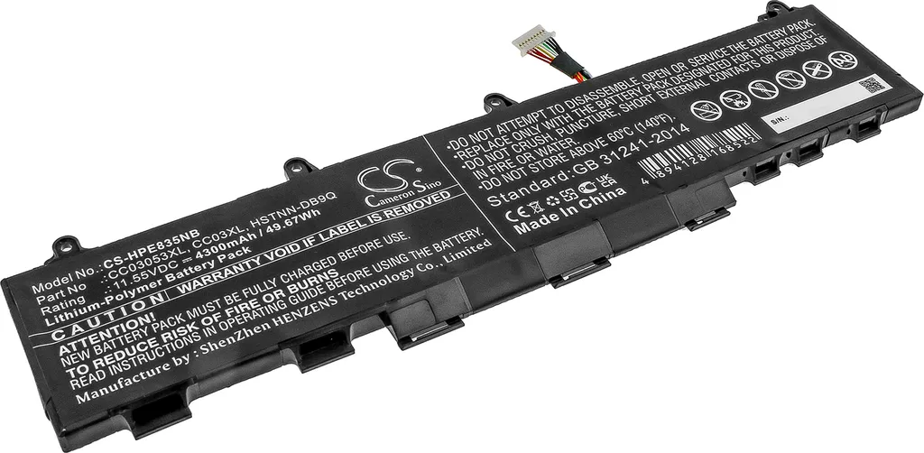 Batterie Li-polymère HP EliteBook 830 835 845 G7 - Longue Durée 53Wh