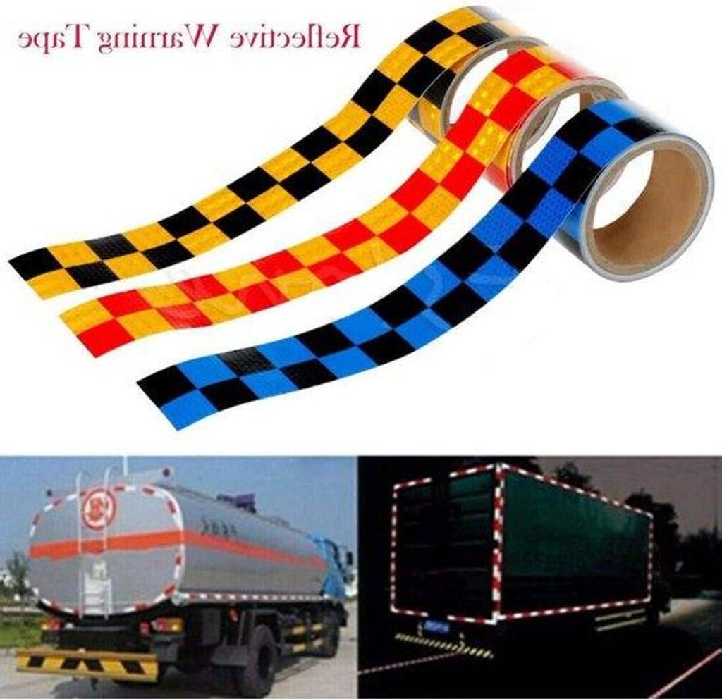 Reflexionsfähiger Sicherheitsstreifen 2 Rollen Blau und Weiß