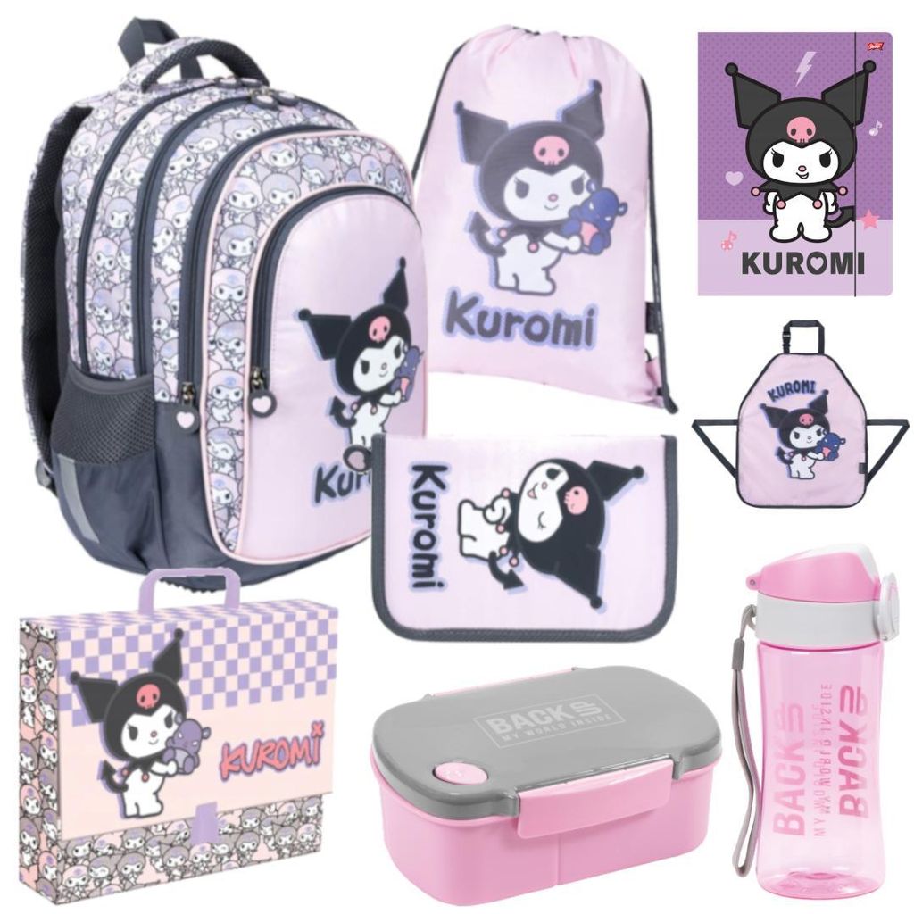 Kuromi Pink St. Majewski 8-teiliges Schulset für Mädchen