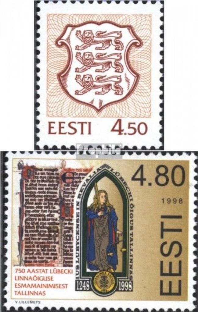 Briefmarken Estland 1998 Mi 323,326 (kompl.Ausg.) postfrisch Staatswappen