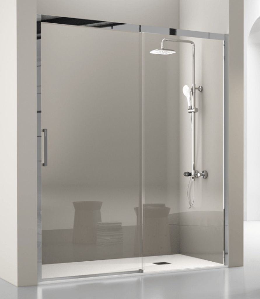 Duschwand mit Schiebetür LUKA - 166.5-170.5 cm Glas 8mm