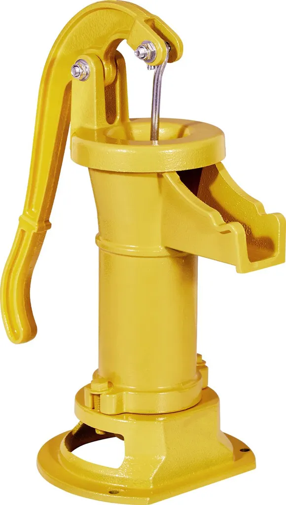 SucceBuy Pompe à Balancier en Fonte Jaune Hauteur 7,6m Raccord 1-1/4"
