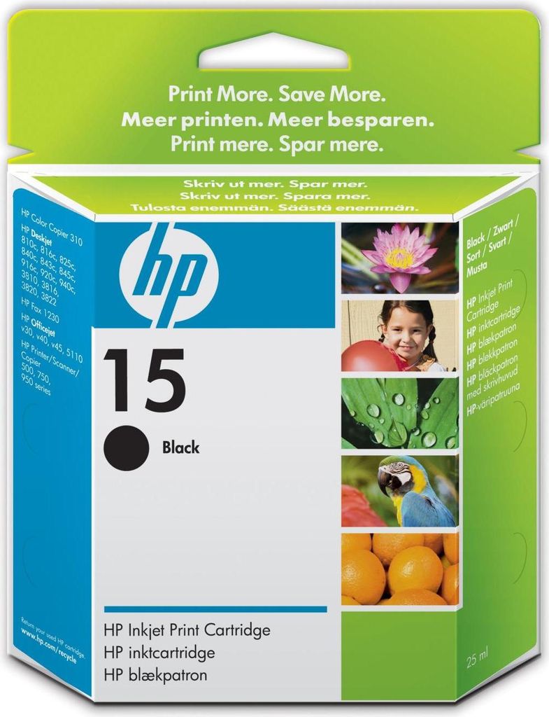 HP 15 Inkjet Cartuccia d'Inchiostro Originale 1 pz Nero Immagine del prodotto 