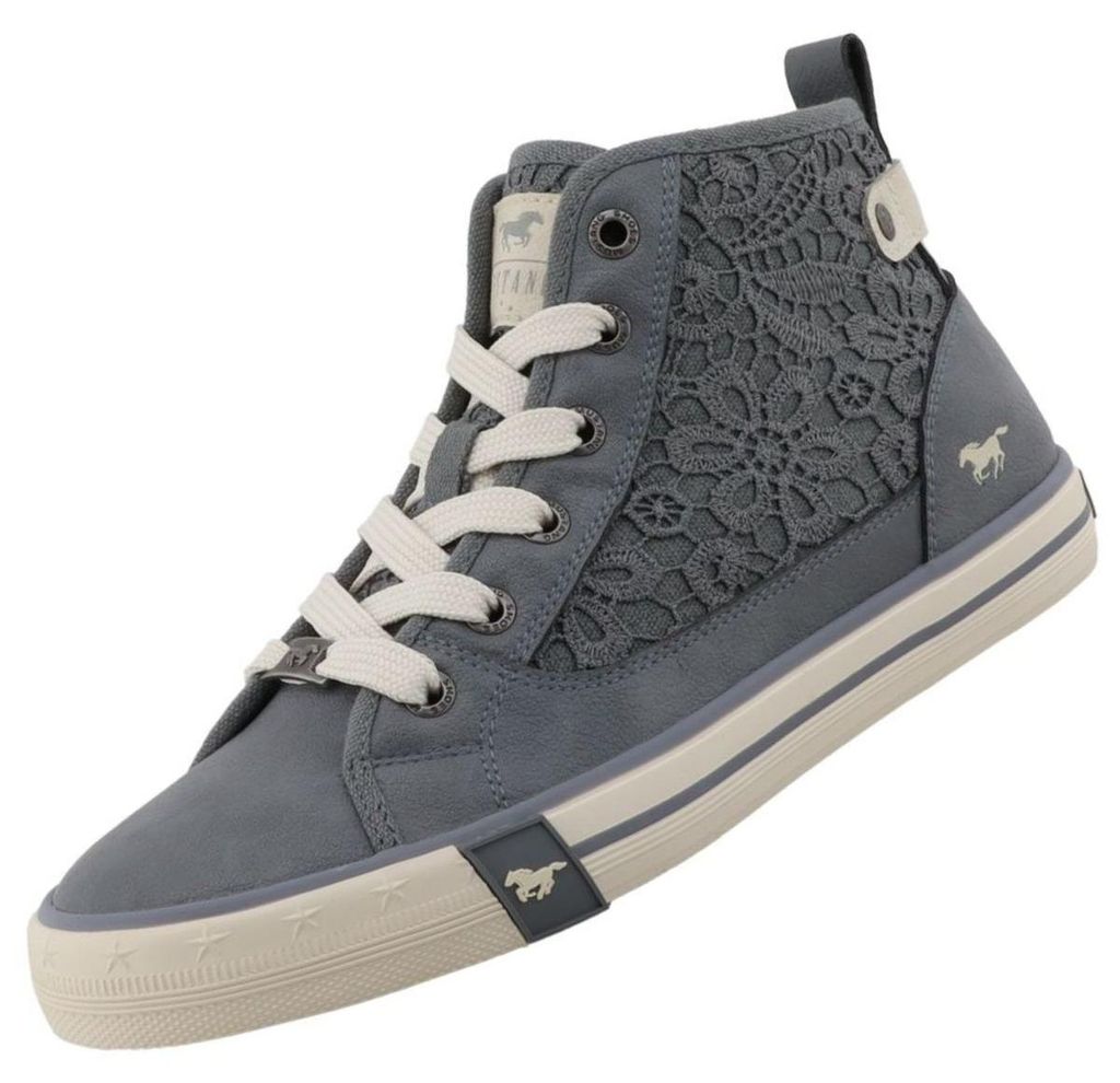 Mustang Damen High Top Sneaker Blau (Jeans)