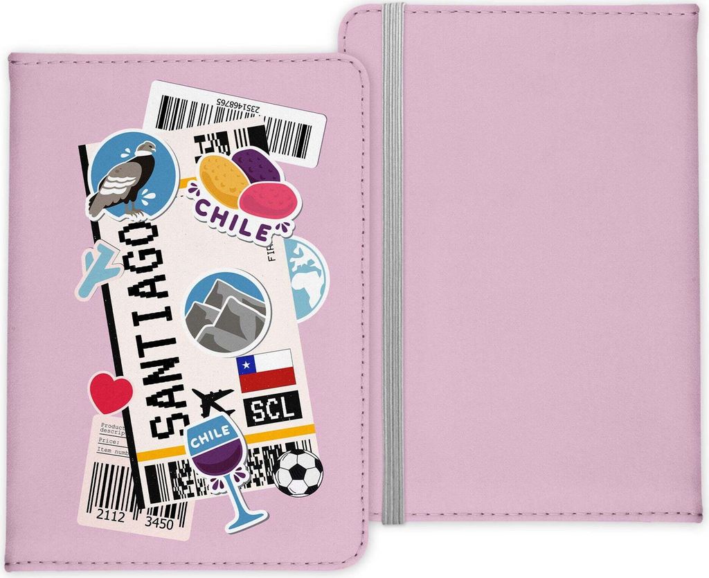22Feels Santiago de Chile Souvenir Reisepasshülle Organizer Reisen Gadgets Hauptstadt Südamerika Urlaub Kunst-Leder Etui Cover Frauen Männer Kinder
