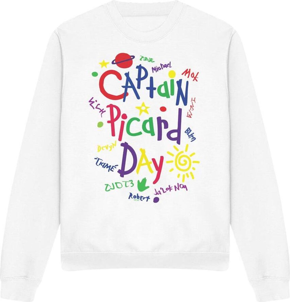 Star Trek: Picard - "Picard Day" Sweatshirt für Herren/Damen Uni TV12143 (XL) (Weiß)
