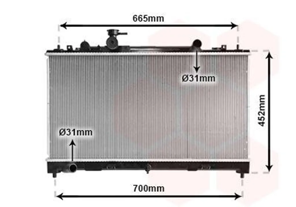 Radiateur moteur VAN WEZEL 27002226 en aluminium haute performance GH