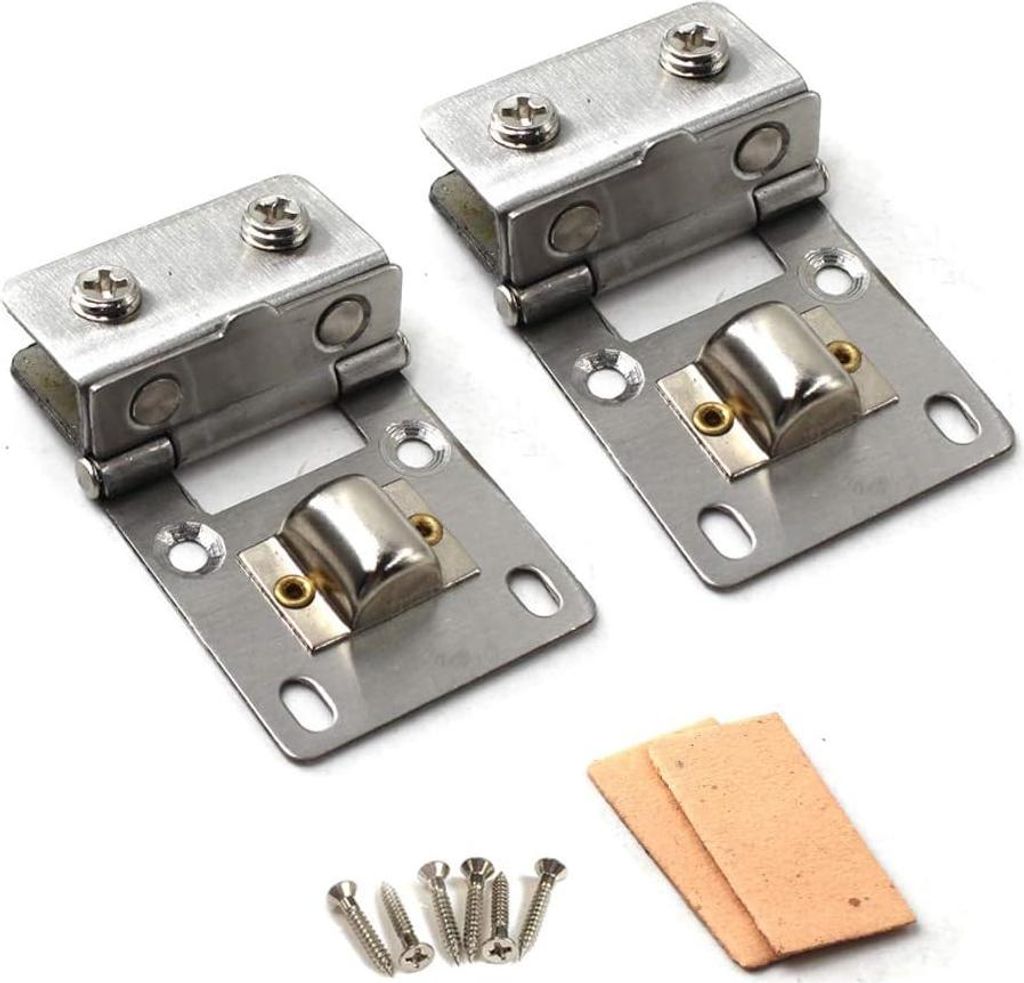 Glas-Schrankbeschläge aus Edelstahl Türscharnier-Klemme für Duschkabine mit Schrauben für 5-8mm dickes Glas (Packung mit 2)