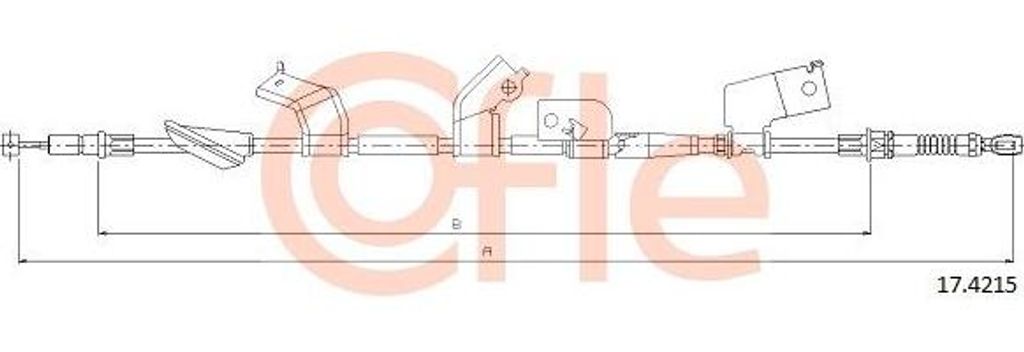 COFLE 17.4215 Seilzug, Handbremse OE 475606SAG01 kompatibel mit Civic