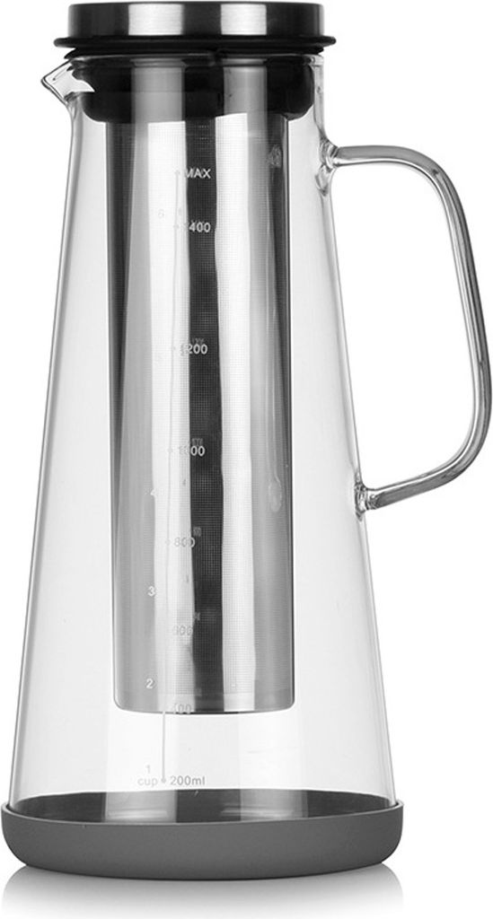 Kaltbrüh-Kaffeemaschine, einfach zu bedienen, 1,5 Liter, Tee-Infuser, Kaltkanne, Eiskaffeemaschine