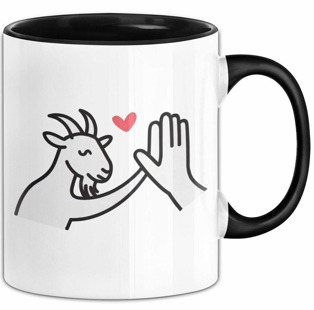 Ziegenbauer Ziegen Tier Tasse Geschenk Lustige Geschenkidee Spruch (Schwarz)