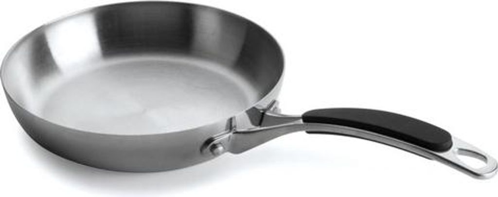 Lacor Bratpfanne Edelstahl Trimetal Ø 24 cm - Induktionsgeeignet, Spülmaschinenfest, Professionelle Wärmeverteilung