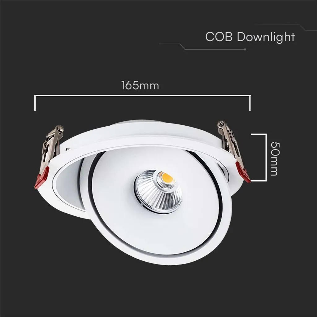 Downlight orientable LED 20W 1408 Lm IP20 réglable blanc 3 teintes