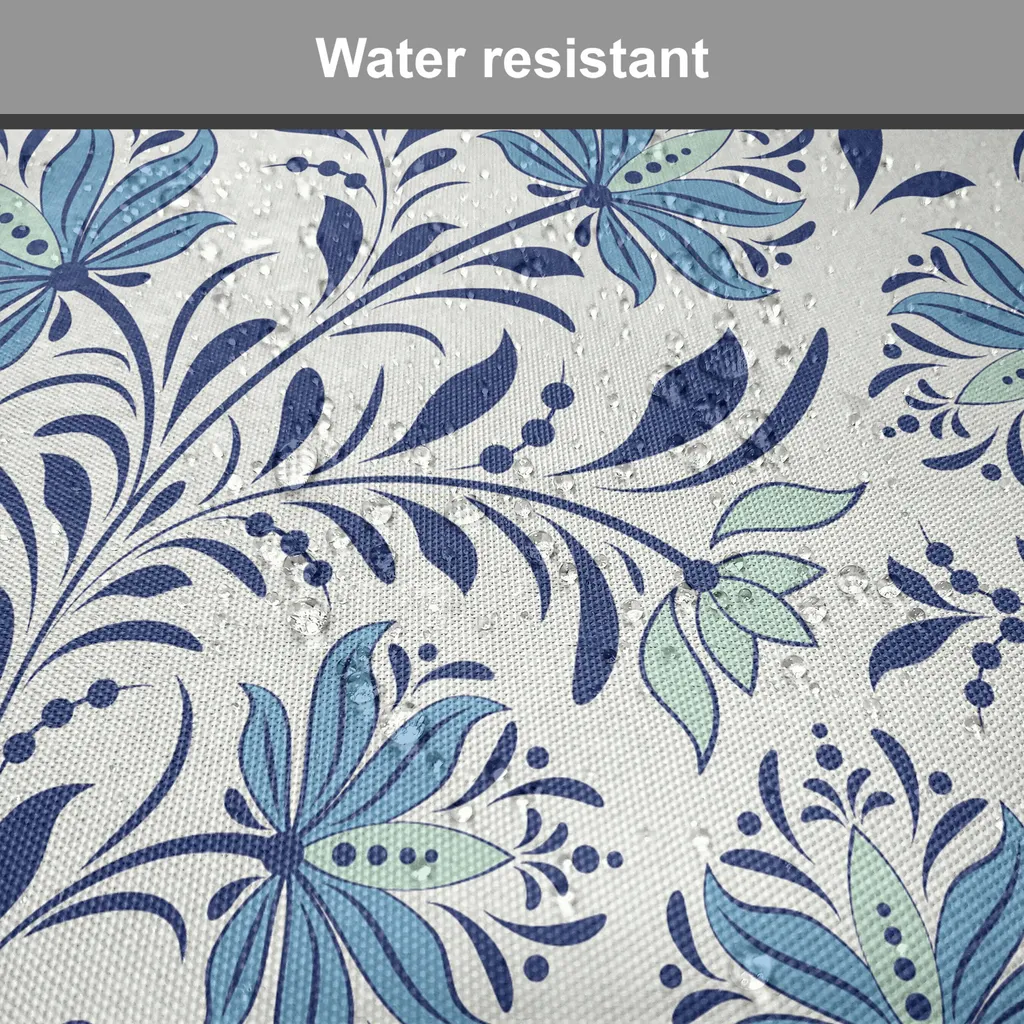 ABAKUHAUS Set Di 2 Federe Per Cuscini 40x40 Cm – Stampa Tropicale Cascata, Verde E Azzurro, Microfibra