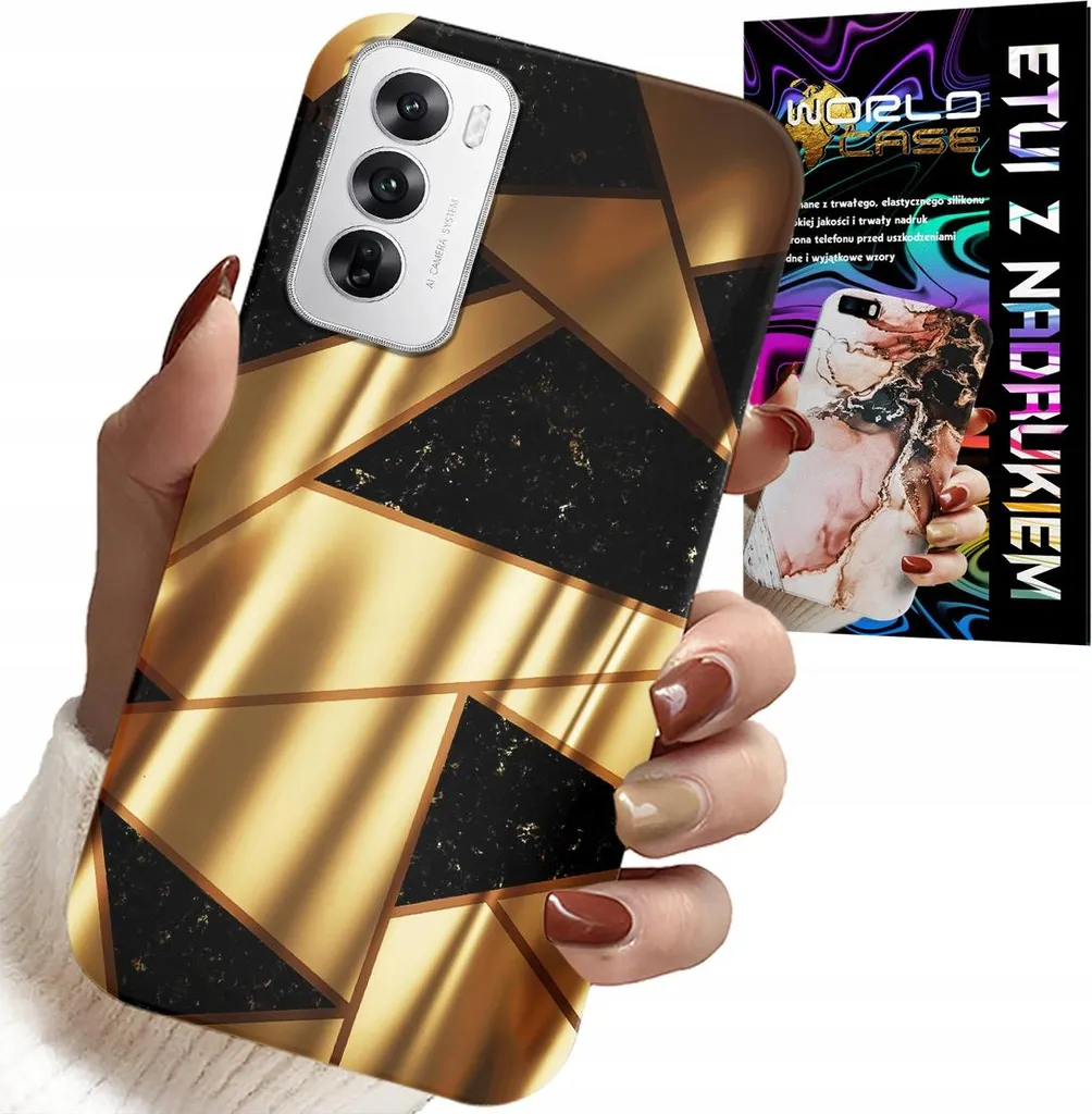 Cover Oppo Reno12 5G Oro + Hydro Foil Pellicola Rigenerante Ultra Slim