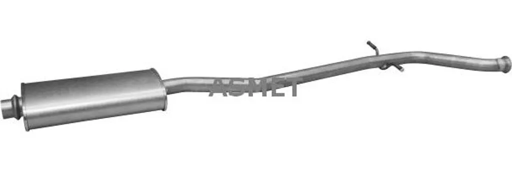 Silencieux central ASMET 8068 pour Peugeot 406 Berline et Break