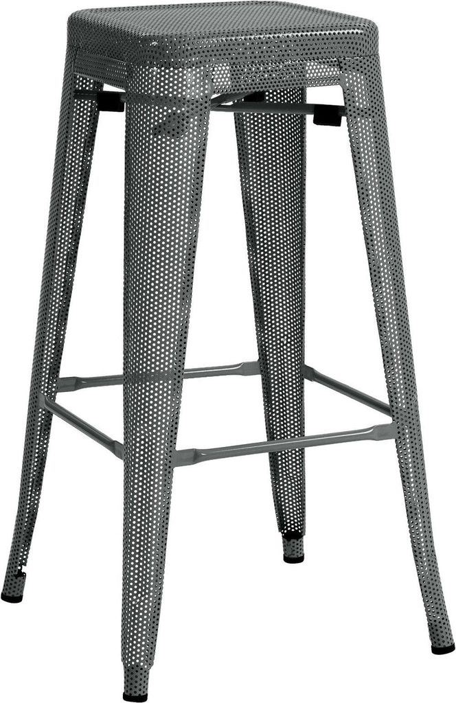Barhocker – Industriehocker – Stapelbares und wartungsfreundliches Design | Farbe: Grau