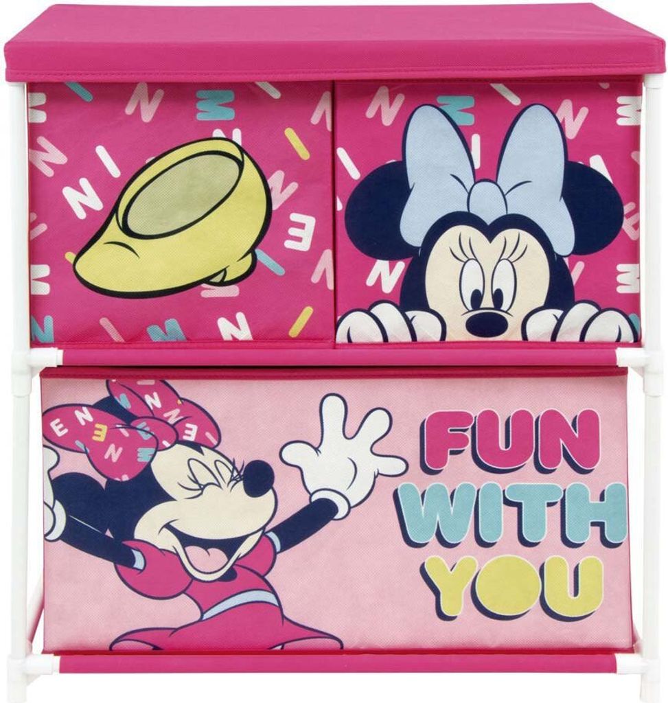 Aufbewahrungsmöbel mit 3 Körben Disney Minnie