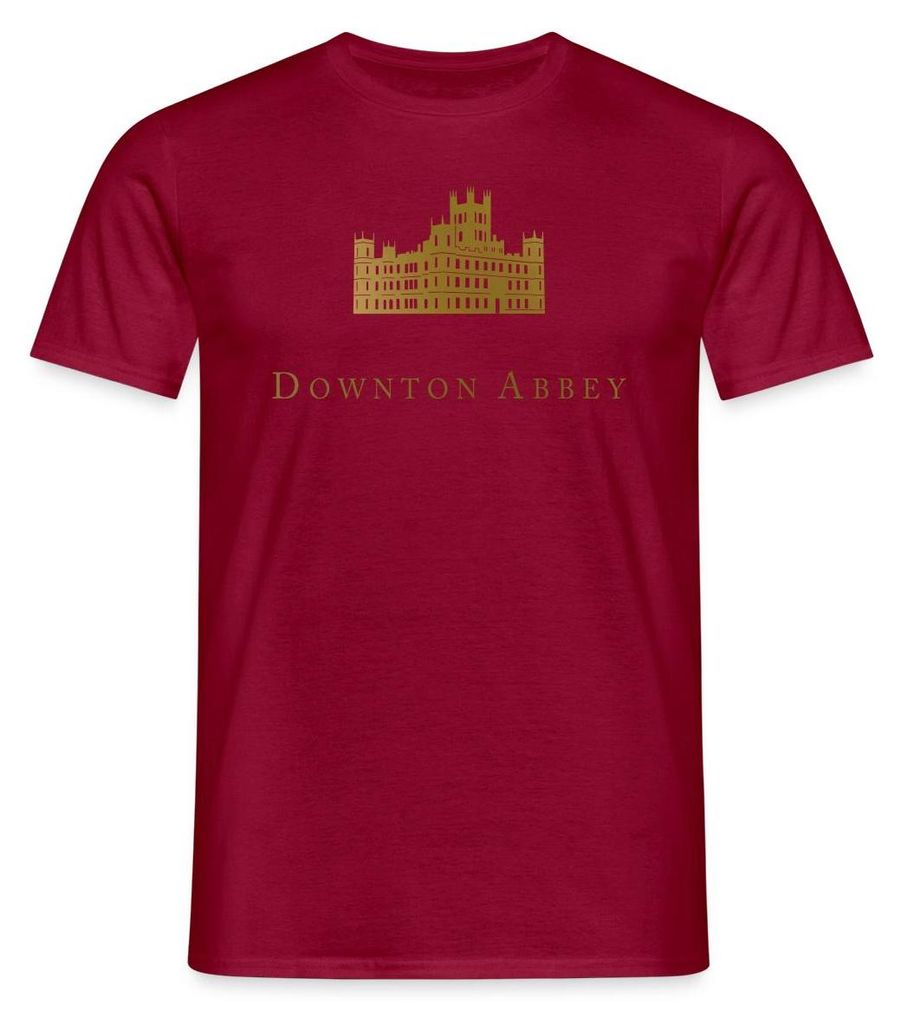 Spreadshirt Downton Abbey Highclere Castle Männer T-Shirt, S, Ziegelrot