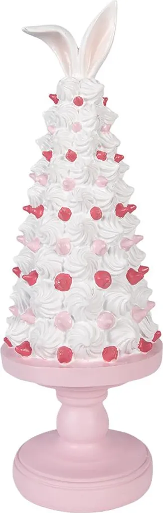 Clayre & Eef Torta Decorativa Rosa Ø 14x39 cm - Arredo Shabby Chic