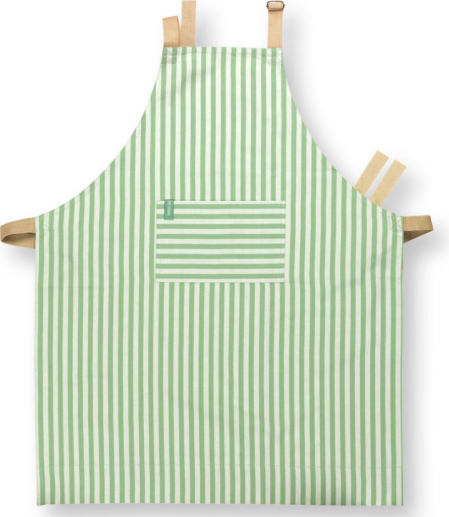 Pip Studio Schürze Stripes Light Green 72x89.5cm