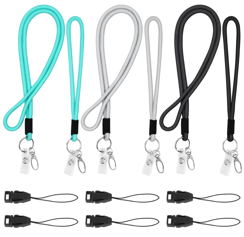 Sangle porte-clés tour de cou en nylon résistant - Set de 6 pièces