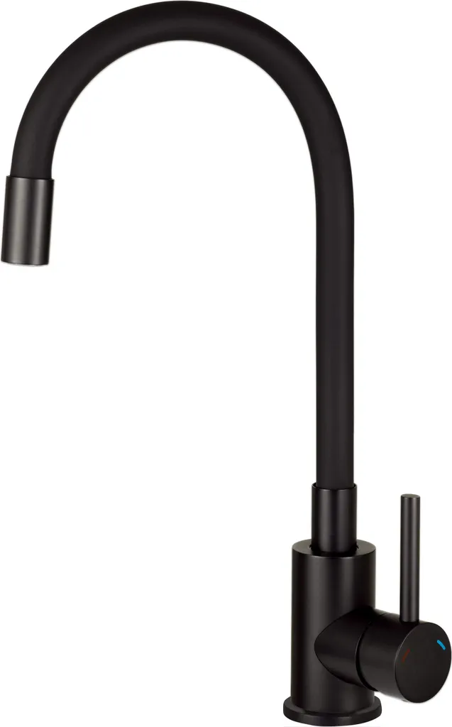 Robinet mitigeur évier Luno noir mat avec douchette flexible souple