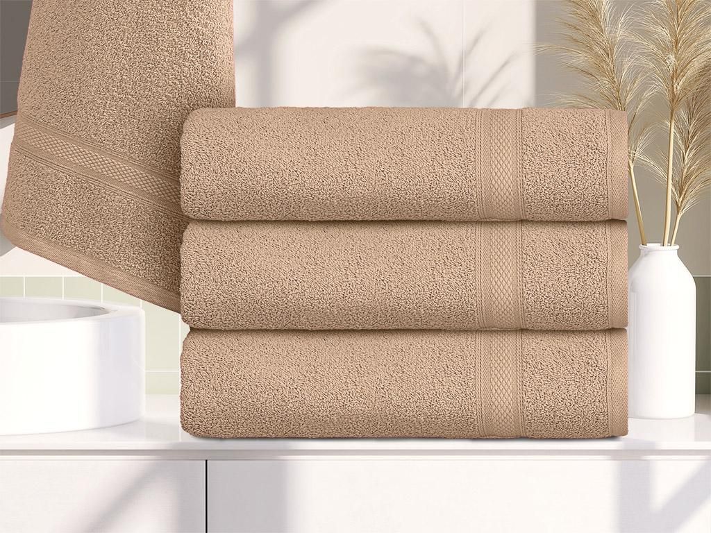 Ręcznik CLARYSSE ELEGANCE 70x140 cm piaskowy, 100% bawełna Zdjęcie produktu 