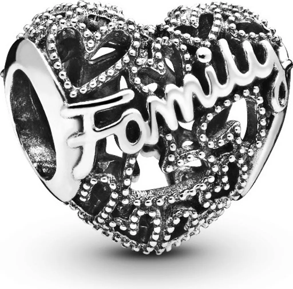 Sublimez votre Bracelet Pandora avec le Charm Coeur Family Argenté