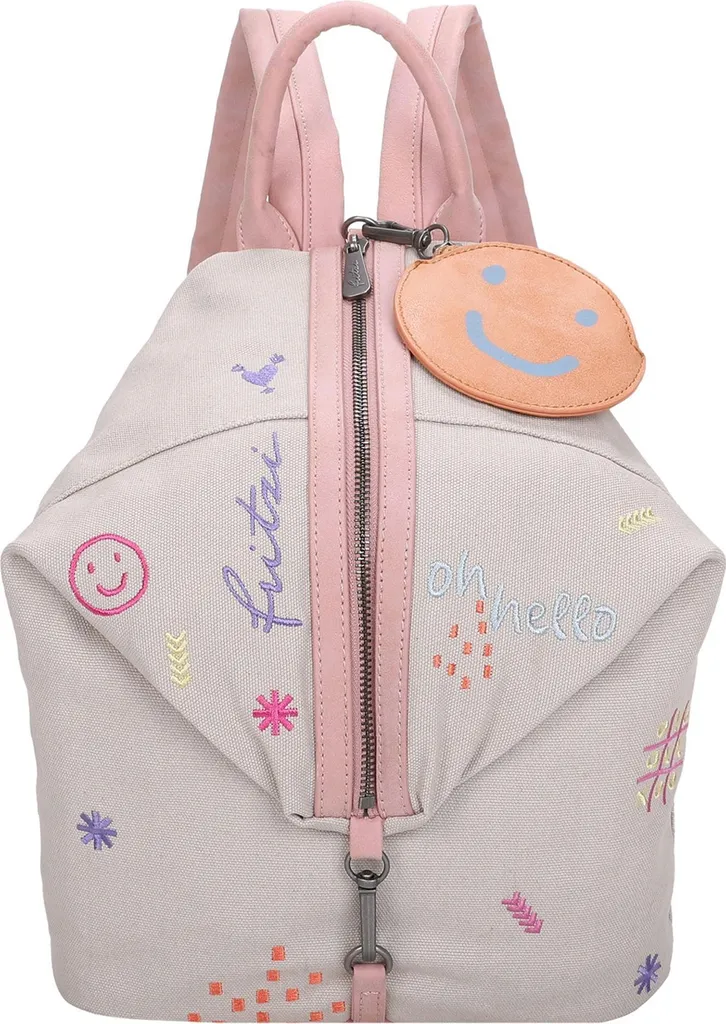 Sac à Dos Marit Limited Beige Embro Fun Canvas avec Broderies Art