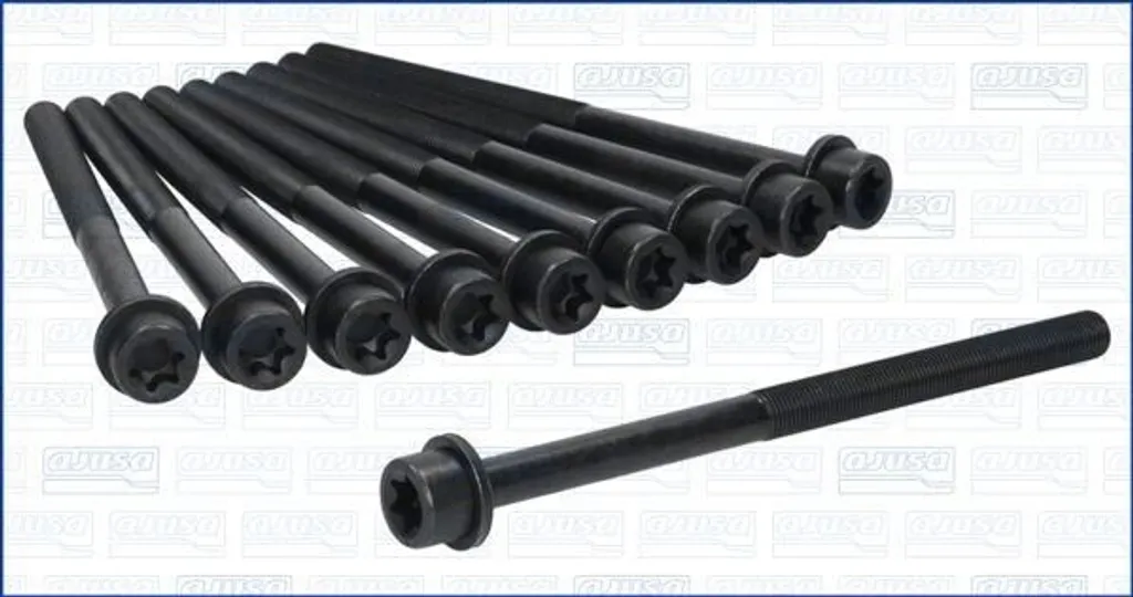 Jeu de vis de culasse renforcé AJUSA 81062800 filetage M12 acier