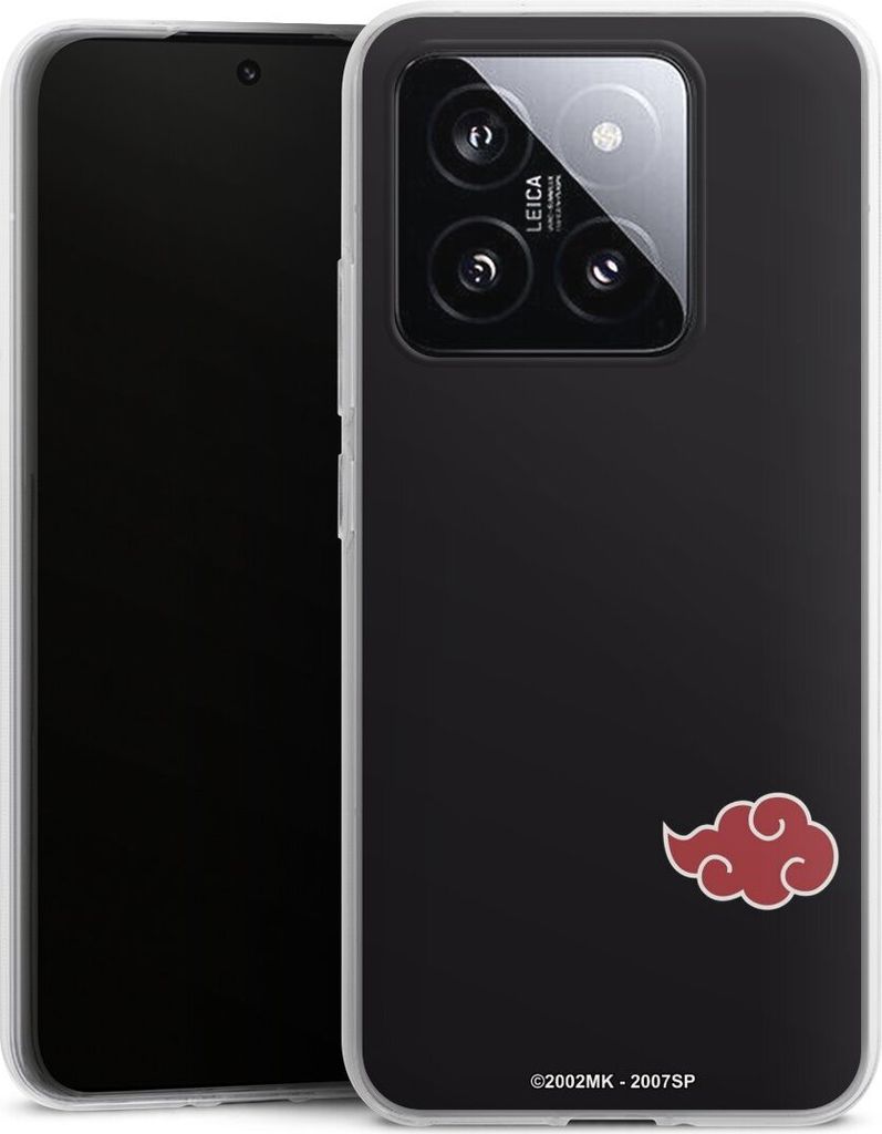 DeinDesign Handyhülle für Xiaomi 14 Silikon Hülle Case Smartphone Schutzhülle Naruto Shippuden Offizielles Lizenzprodukt Akatsuki