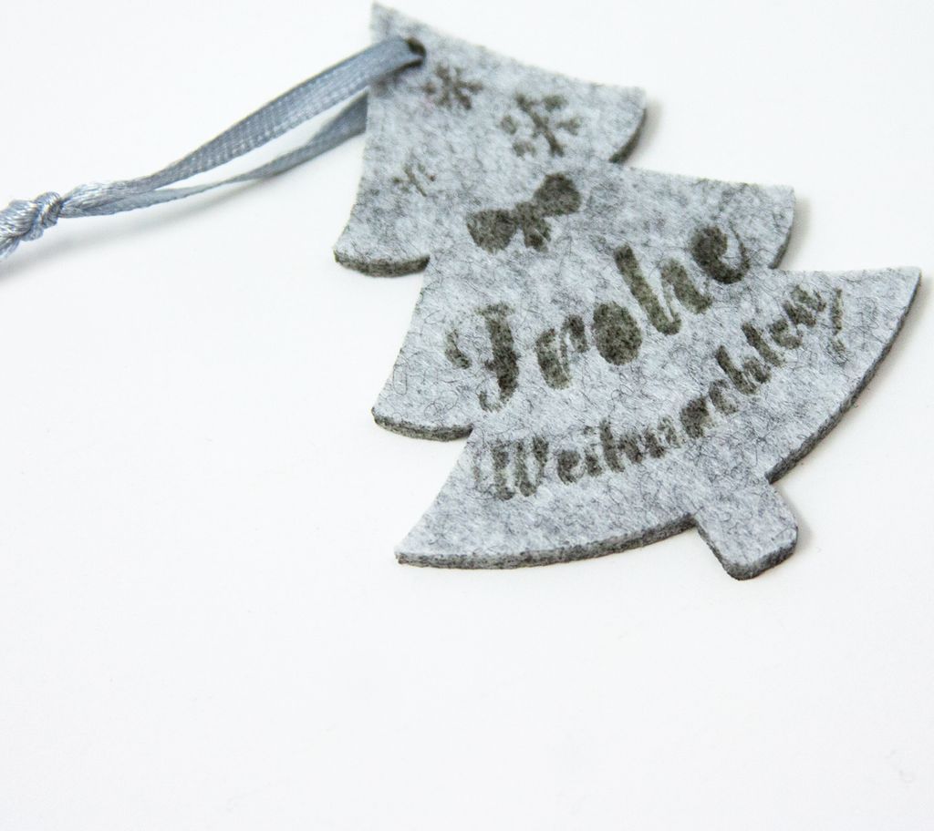 Oblique Unique 4 Filz Geschenkanhänger Tannenbaum Frohe Produktbild 4