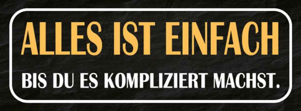 vianmo Holzschild 10x27 cm alles einfach bis du kompliziert