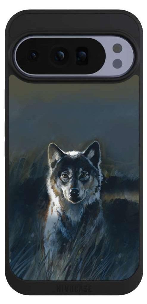 NIVOCASE Handyhülle für Google Pixel 10 Pro XL Hülle NIVOpure Case Schwarz Malerei Natur Wolf