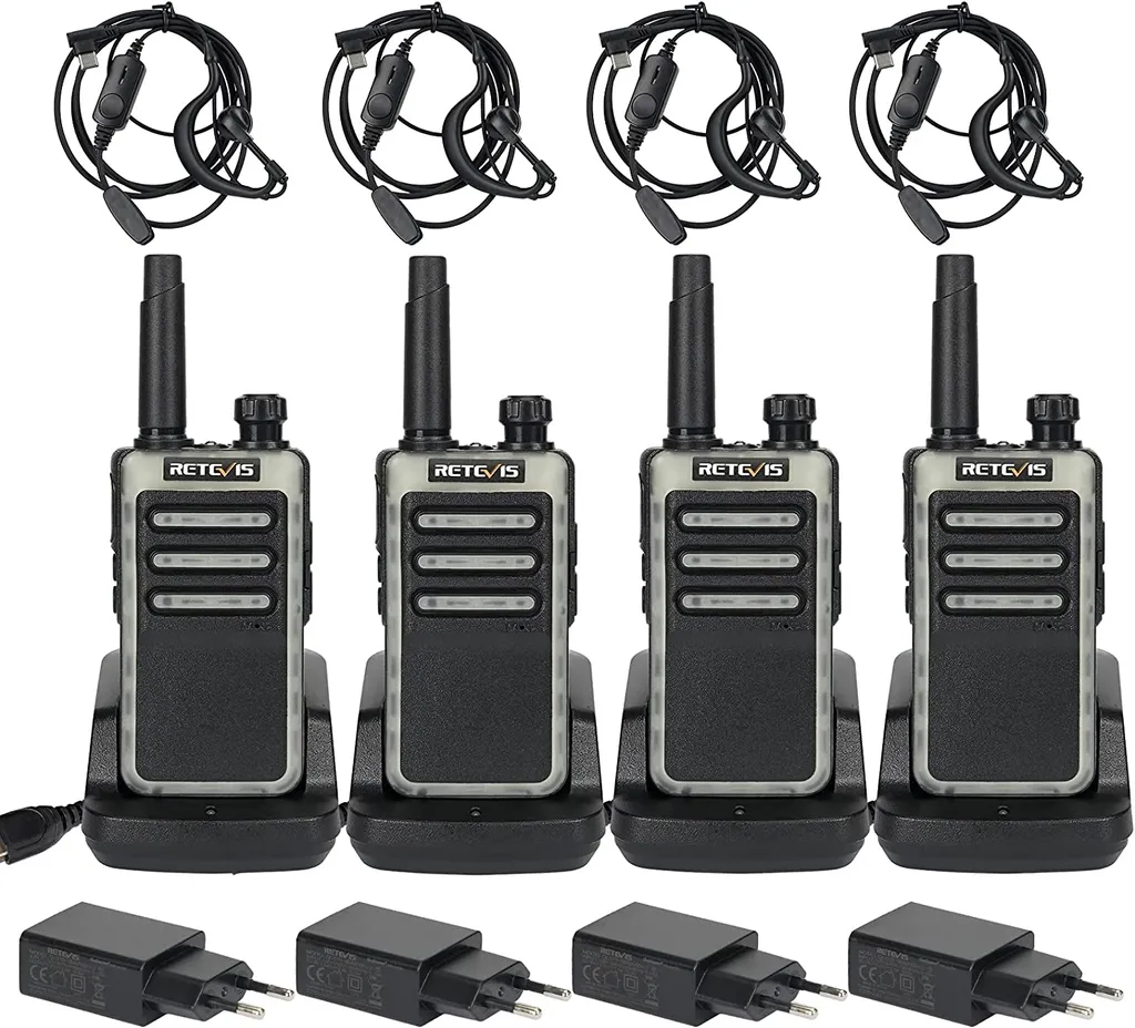 Radio Talkie-Walkie Retevis RB666 PMR446 pour Sécurité et Chantier - Écouteur