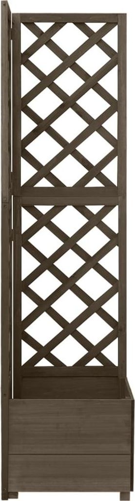 vidaXL Rohová mreža s boxom na kvetináče sivá 40x40x150cm Obrázok produktu 