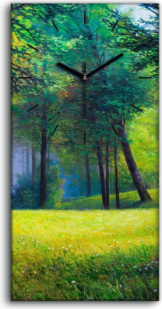 Küche Wohnzimmer Wand Leinwand Uhr 30x60 Wand Kunst Bild Malerei Landschaft - schwarze Hände