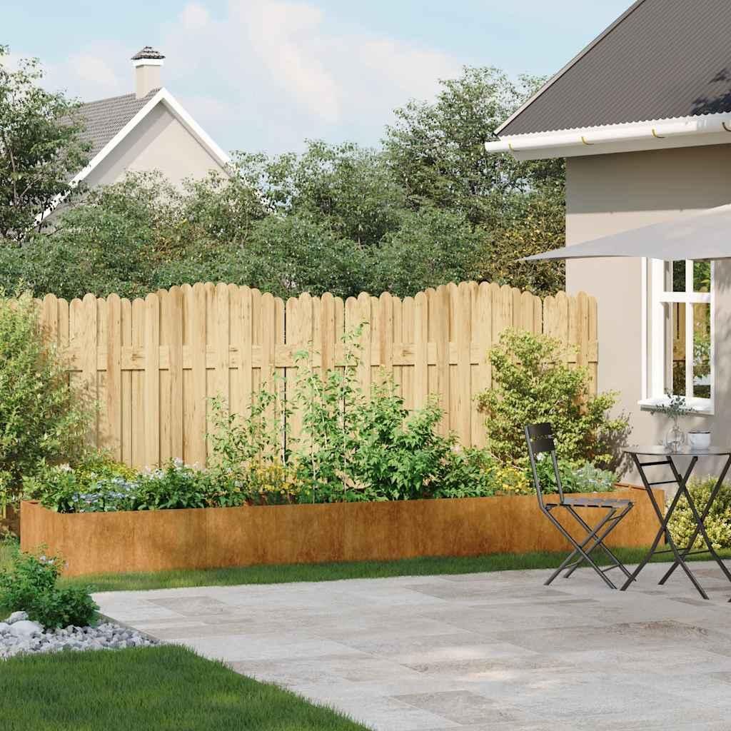 vidaXL Pflanzkübel Rostig 360x80x40 cm Wetterfester Stahl Produktbild 