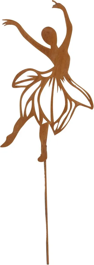 Statue de Jardin Danseuse en Métal Corten - Décoration Style Rouille