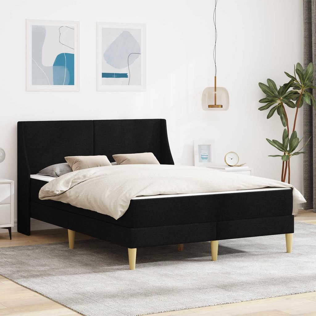 Maison Exclusive - Bettgestell mit Matratze mit Kopfteil Polyester