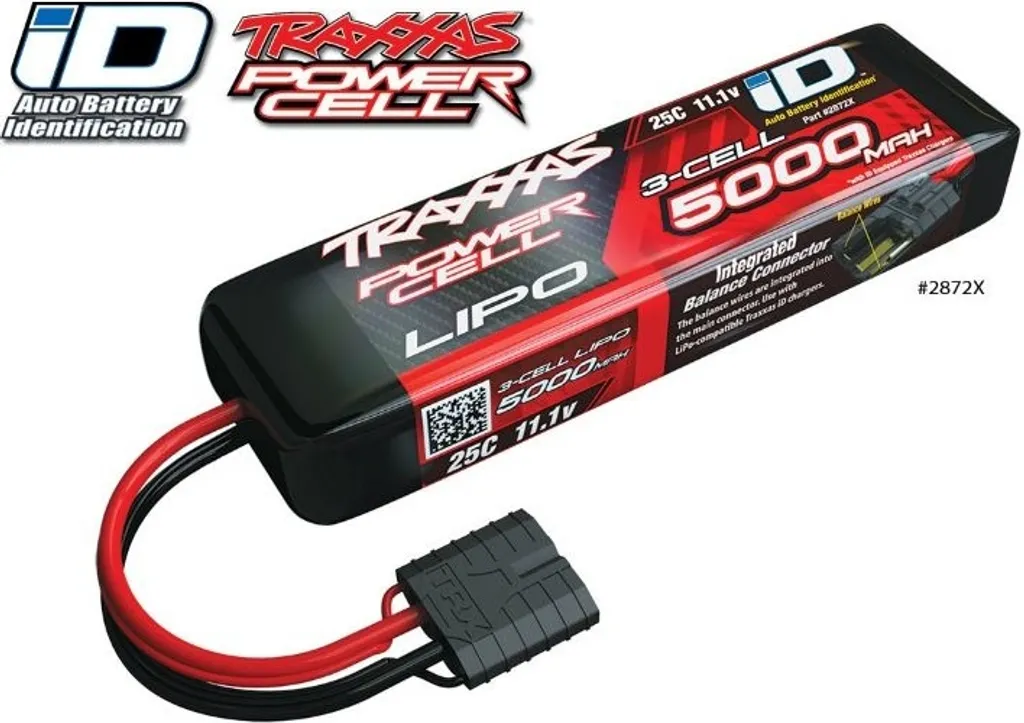 Accu LiPo 3S TRAXXAS 5000mAh 11,1V 25C pour voitures RC et bateaux rapides