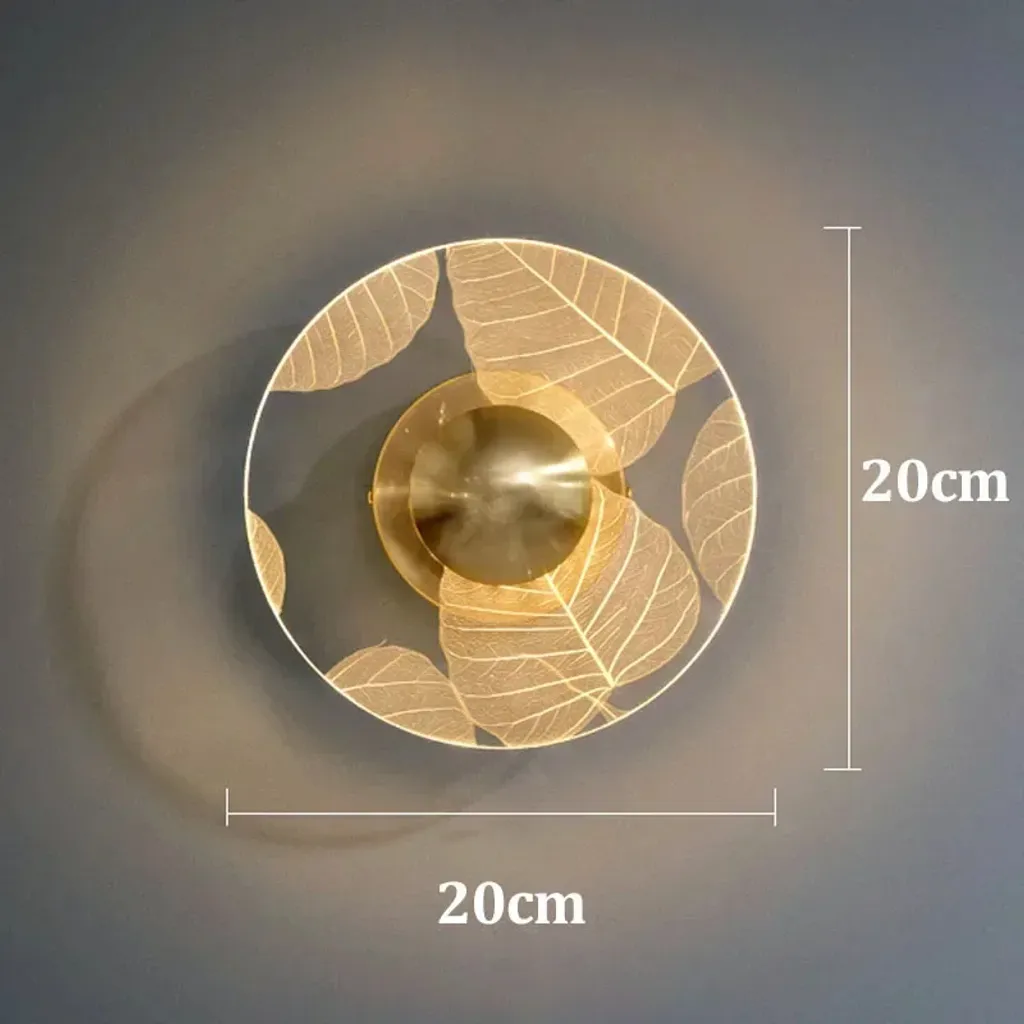 Applique murale LED anti-éblouissement, 3 couleurs, design feuilles - 2