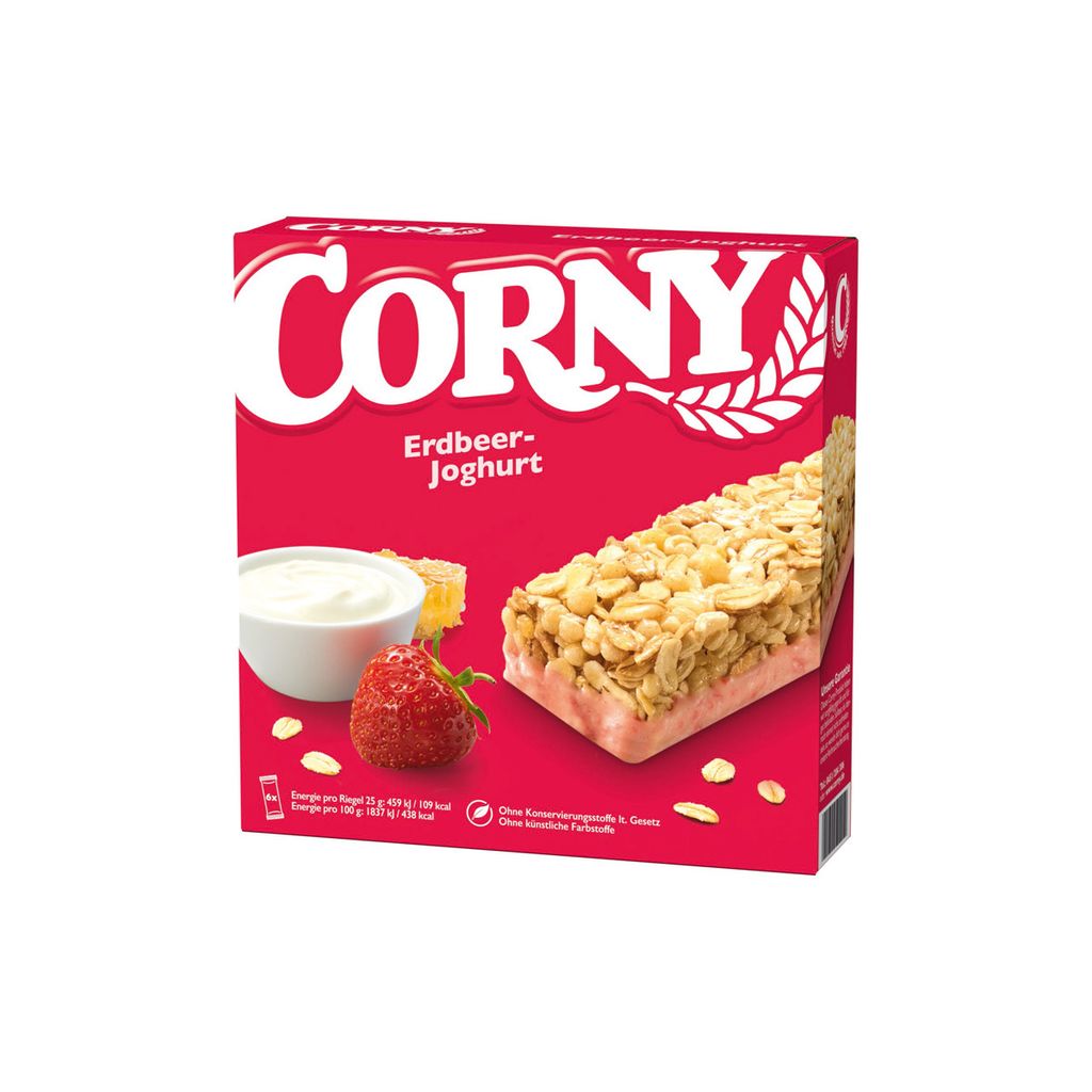 Jogurtovo-jahodová müsli tyčinka Corny s medom 150g Obrázok produktu 