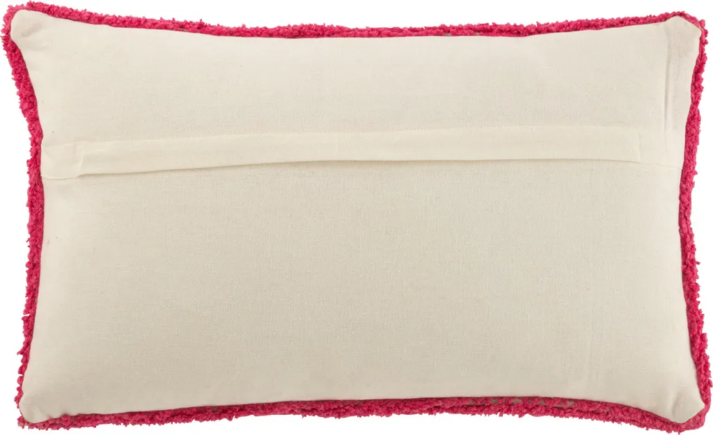 Coussin de canapé rose et blanc J-Line Ciao - Idéal pour salon cosy