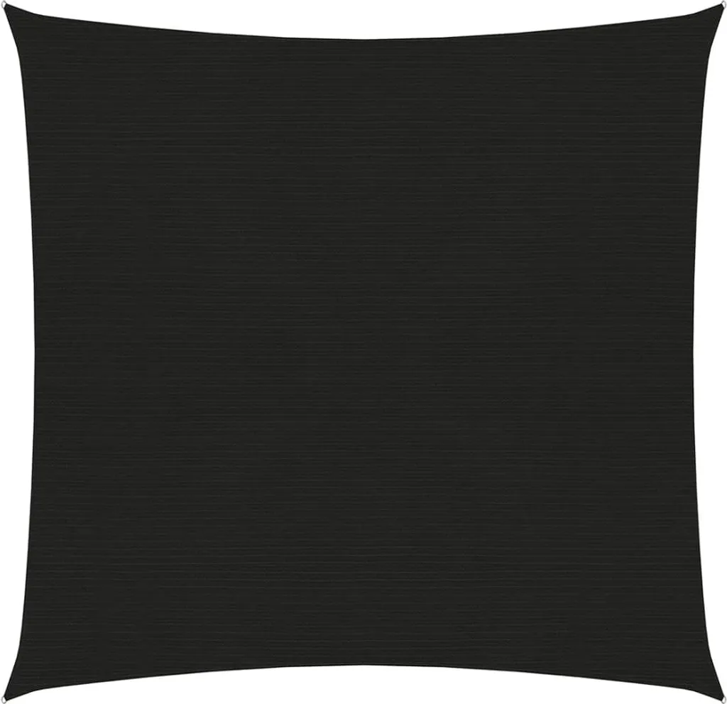 The Living Store Tenda da sole 160 g/m² Nero 7x7 m HDPE
