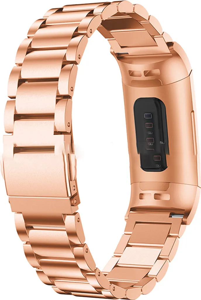 Upgrade Fitbit Charge 3 Oro Rosa | Cinturino Acciaio INF Fashion - 2