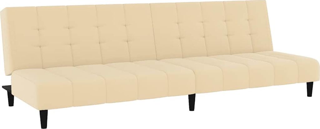 "Winteraktion" Schlafsofa 2-Sitzer Creme Samt - Klassische Sofas CC16441