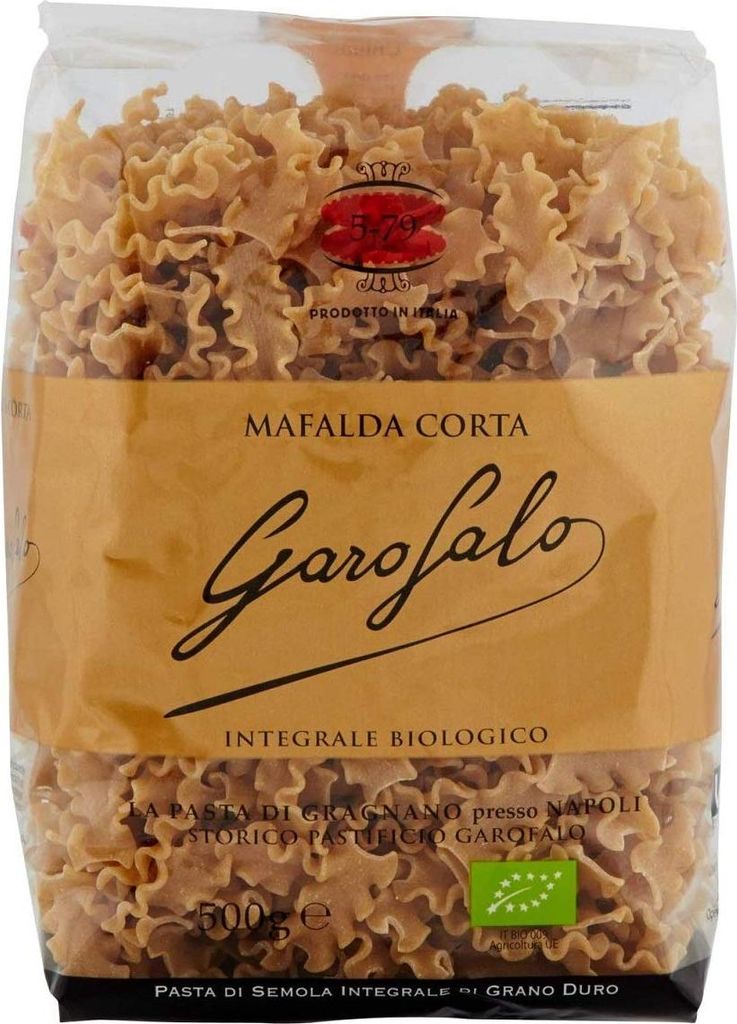 10x Garofalo Pasta di semola integrale di grano duro -Produkt Mafalda Corta N° 5-79 Vollkornnudeln hartweizengrieß Neapolitanische Pasta Packung ...